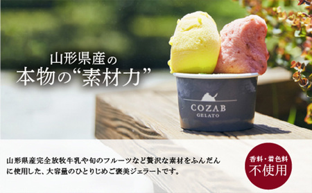 COZAB GELATO 訳あり 大容量 ひとりじめサイズ 2個セット アイスクリーム アイス ジェラート 山形県 山形市 FY25-276
