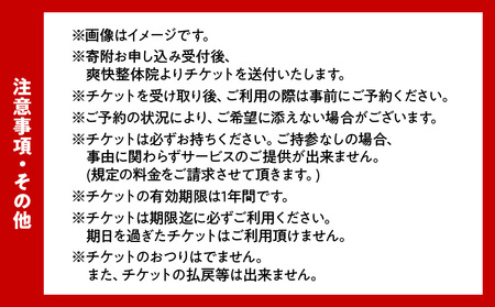 爽快整体院　施術補助券（5,000円分）・S089