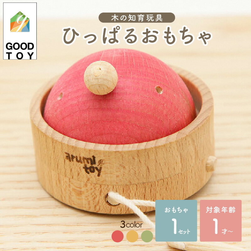 【ふるさと納税】《レビューキャンペーン》＜グッド・トイ受賞＞引っぱるとクルクル回る　くり返しあそびの木のおもちゃ 2020年グッド・トイ賞受賞 動物 安心 安全 置物 天然色素使用 お祝い 7cm 木のおもちゃarumitoy