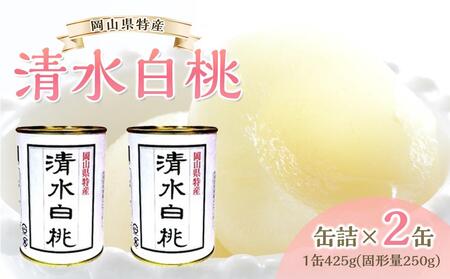 角南製造所 清水白桃缶詰 2缶セット [No.5220-0274]