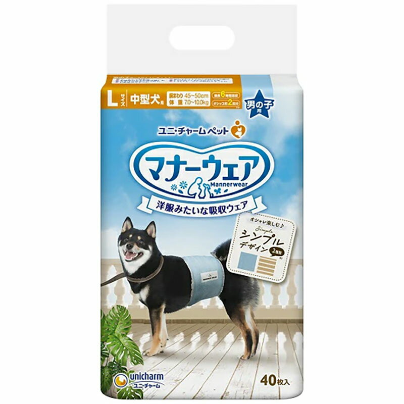 【ふるさと納税】マナーウェア 男の子用 L モカストライプ・ライトブルージーンズ 40枚×4袋