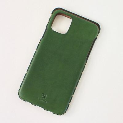 ふるさと納税 七尾市 【iPhone15用】本革ケース・グリーン