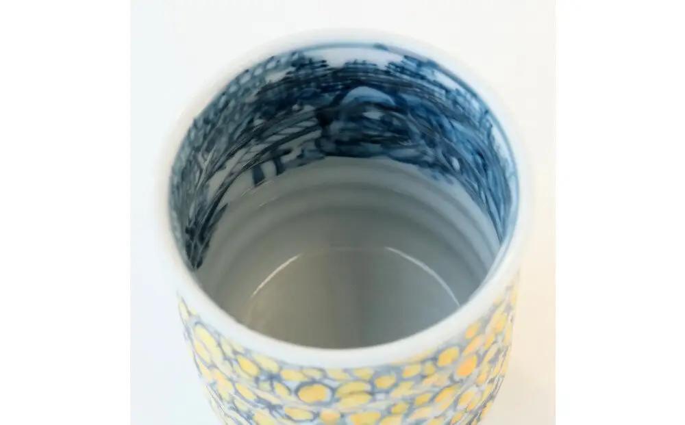 【たち吉】山水山吹文湯呑 京都 湯呑 陶芸品 人気 おすすめ
