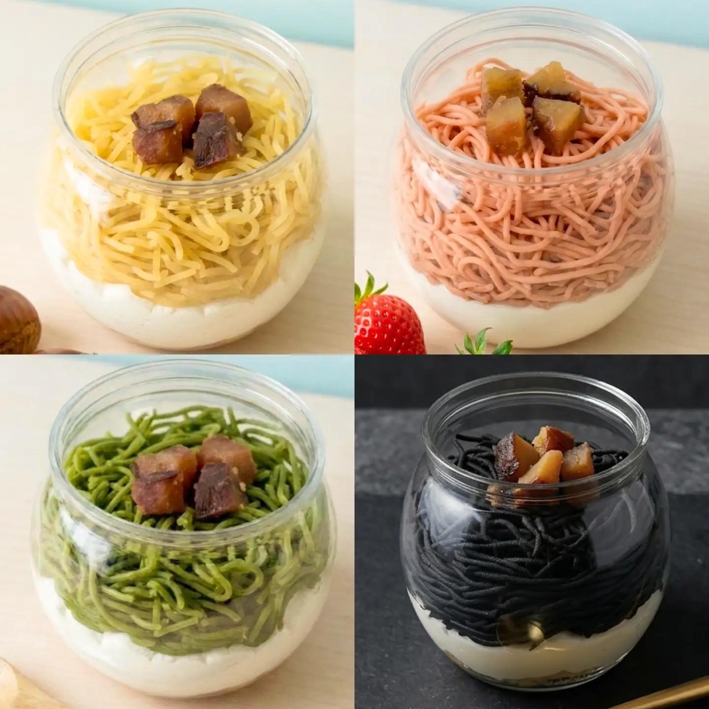 MontDeco Lab（モントデコ ラボ）モンブランケーキ　栗きんとん・抹茶・あまおう・竹炭 5個入り / モンブラン もんぶらん ケーキ ケーキ缶 ケーキ缶詰め モントデコ / 恵那市 / MAC