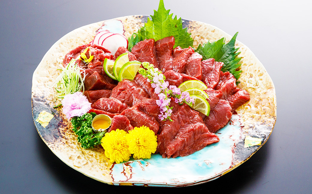 【熊本と畜】 赤身馬刺しロース 約200g