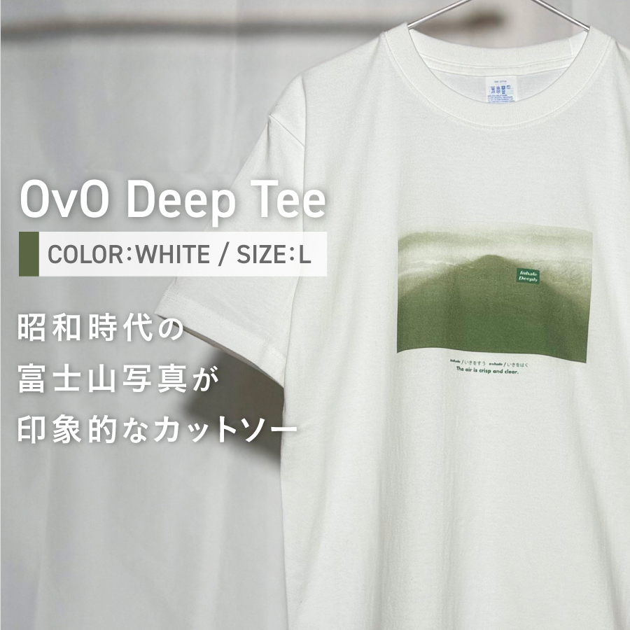 Tシャツ 半袖 WHITE Lサイズ 「OvO Deep Tee」 ユニセックス カジュアル