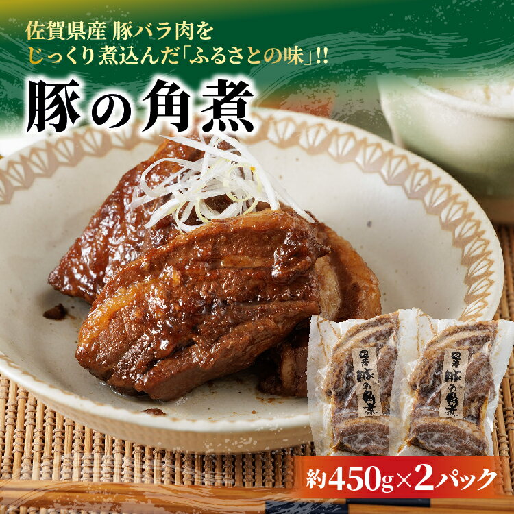 【ふるさと納税】豚の角煮 約450g×2パック _c-134