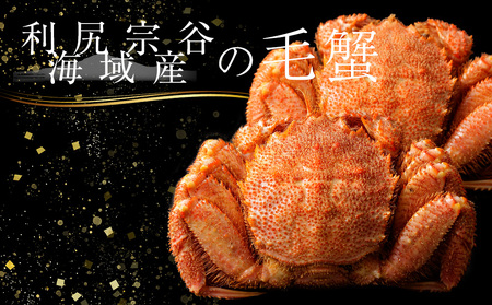 北海道 利尻島産 毛ガニ 中サイズ(600g前後)2尾セット<利尻漁業協同組合>