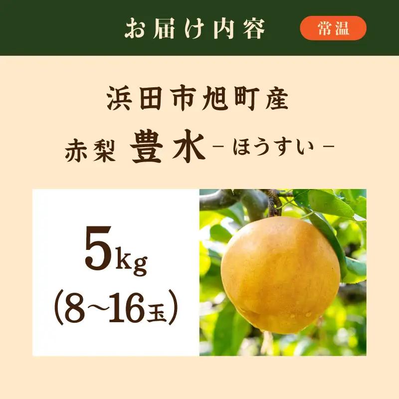 【先行予約】 赤梨（豊水） 5kg 8～16玉 梨 豊水 果物 【002_1964】