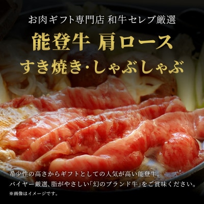 能登牛 牛肩ロース すき焼き・しゃぶしゃぶ 500g【配送不可地域：離島】
