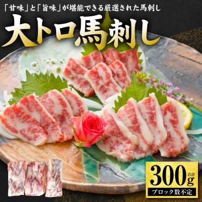 ふるさと納税 八代市 大トロ馬刺し 300g 馬さし お肉 馬肉 刺身 刺し身 馬刺し 馬刺しブロック_289-6720