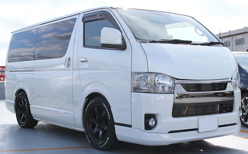 【スピード発送】ハイエース ドアミラー サイドミラー カバー 塗装品 070 パールホワイト 車検対応 030D171