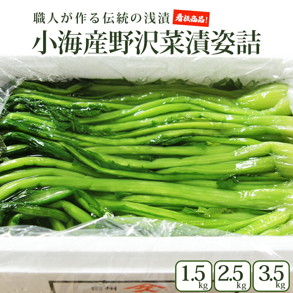 【ふるさと納税】野沢菜漬姿詰 |新鮮な野沢菜 天日干し漬物 発酵 野沢菜産地 信州 長野県小海町