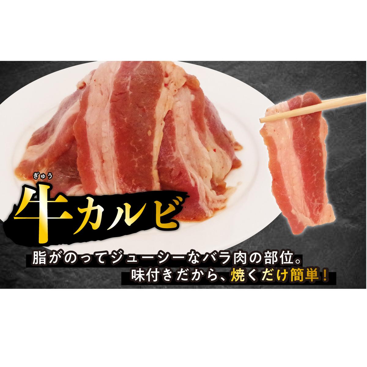 訳あり 味付け 牛 カルビ 2.0kg （ 400g × 5パック ） 不揃い 日高昆布 使用 特製タレ漬 牛肉 かるび 焼肉 バーベキュー 冷凍 北海道 新ひだか町_イメージ2