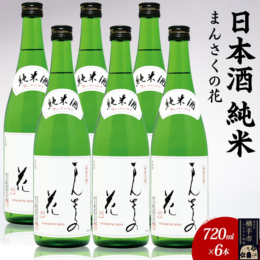 【ふるさと納税】日本酒 純米 まんさくの花 720ml×6本