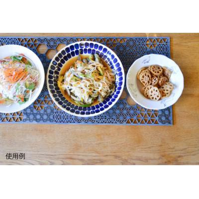 ふるさと納税 智頭町 智頭杉のプレイスマット ー組子模様ー　山_楕円　Mサイズ |  | 03