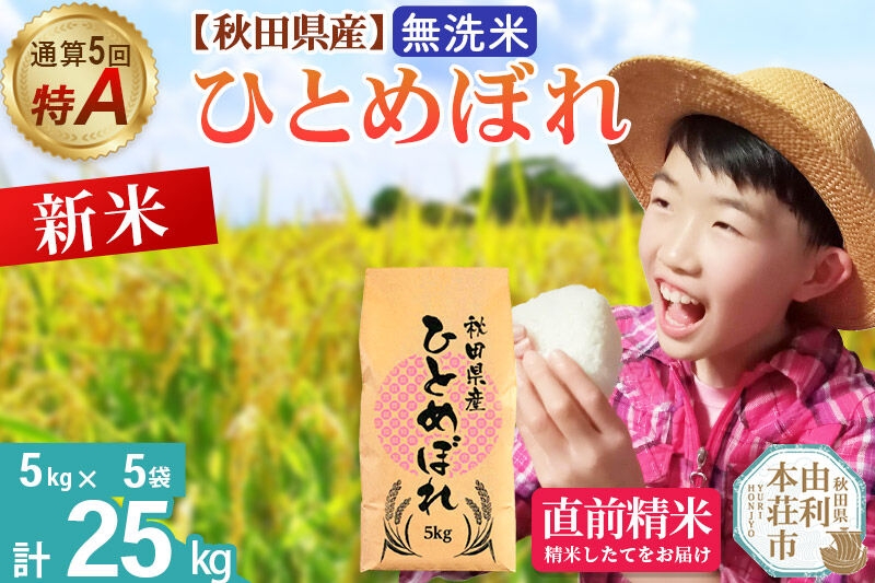 
                  《令和8年産 新米受付》《1回のみお届け》【無洗米】通算5回特A 秋田県産ひとめぼれ 25kg(5kg×5袋) お米 米 こめ 藤岡農産 [米 無洗米 白米 特A 精米 秋田県 東北 お米 ひとめぼれ 小袋 小分け 直前精米 おいしい米 おすすめ]
                