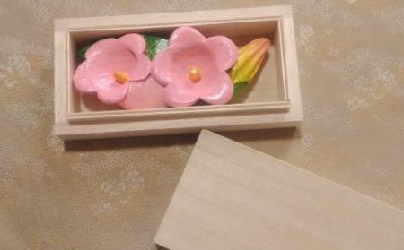 3月の帯留め（カンパニュラ）（兼ブローチ） 【hms003】