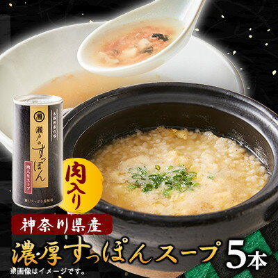 【ふるさと納税】【のし付き】濃厚すっぽん肉入りスープ　180g×5本【1617536】