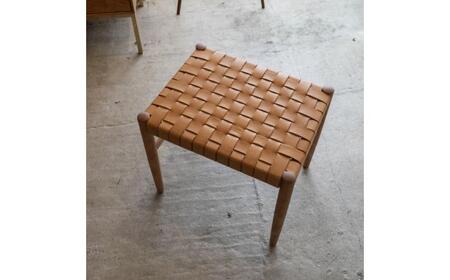 【受注生産】Stool 01 ブラックチェリー/oil finish(座面レザー) / スツール 椅子 いす チェア 家具 インテリア 木製 木目調 ナチュラル おしゃれ レザー 皮 デザイン ダイニ