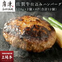 【ふるさと納税】佐賀牛仕込みハンバーグ 120g×2個×6P(合計12個) 佐賀牛と佐賀産豚肉をブレンド 贈り物 お土産 小分け「2024年 令和6年」