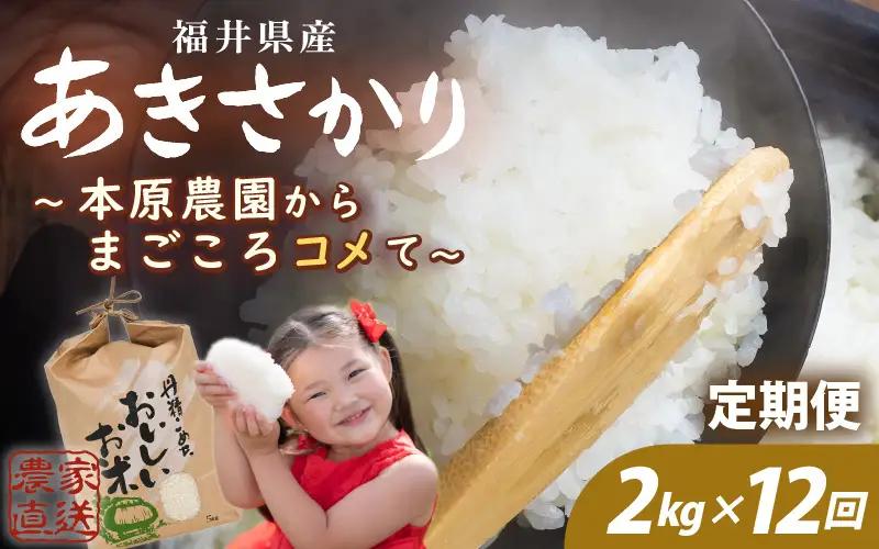先行予約 定期便 12ヶ月連続お届け あきさかり 2kg (1袋) × 12回 計24kg 白米 ブランド米 2026年10月上旬以降順次発送 [E-8914]