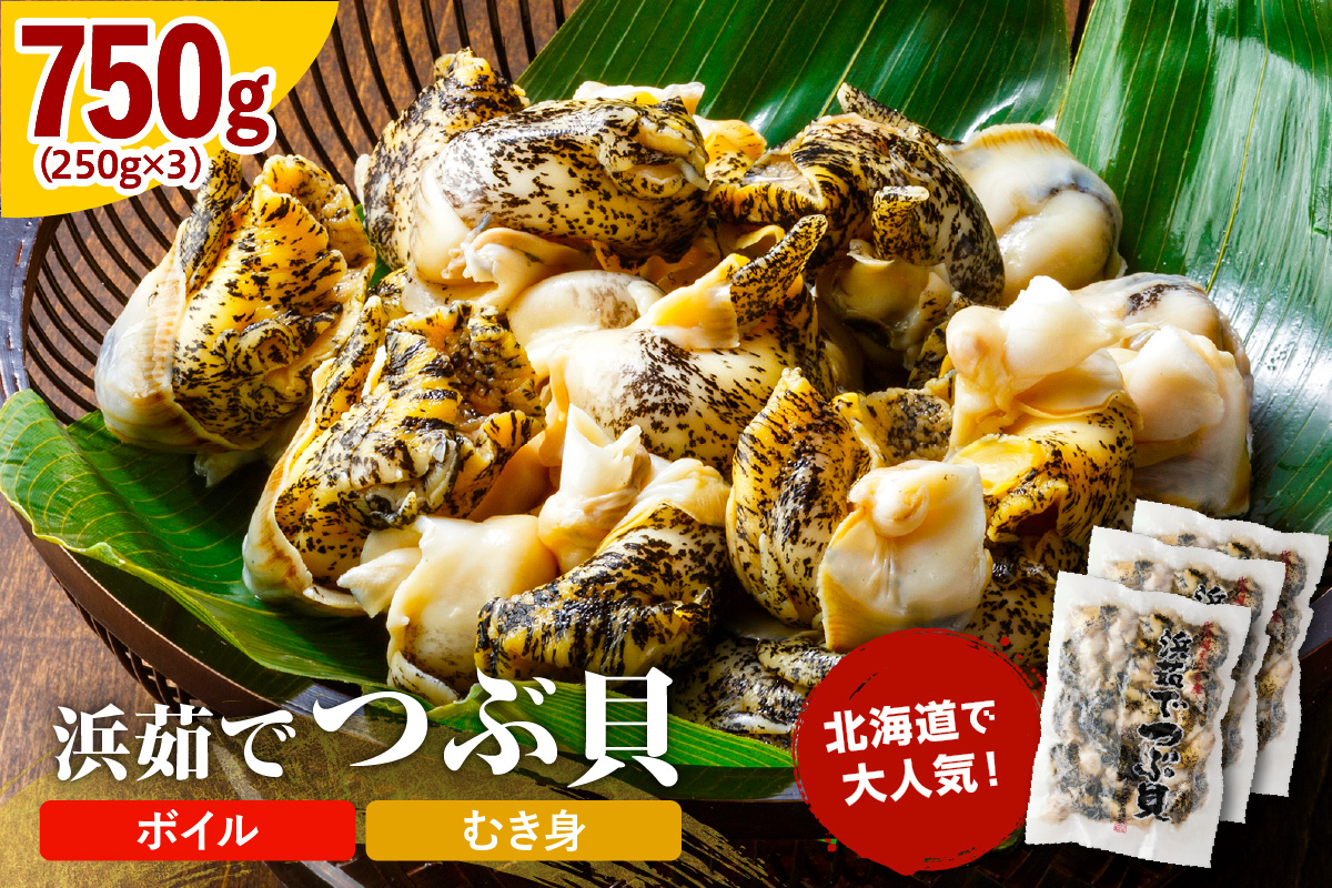 浜茹でつぶ貝 750g【er001-132】