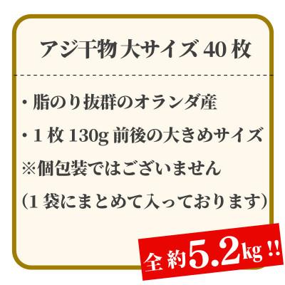 ふるさと納税 沼津市 大きめアジ干物 40枚(約5.2kg)1枚あたり130g前後 |  | 02