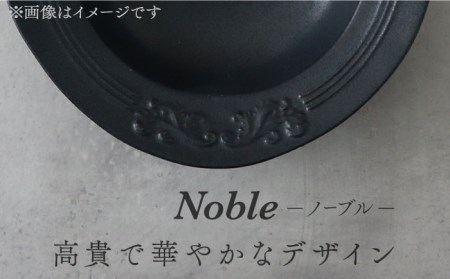 【美濃焼】Noble-ノーブル- プレート 4枚セット（ロイヤルホワイト×エレガントブラック）【Felice-フェリーチェ-藤田陶器】食器 パスタ皿 ケーキ皿 取り皿 メインディッシュ 写真映え おし