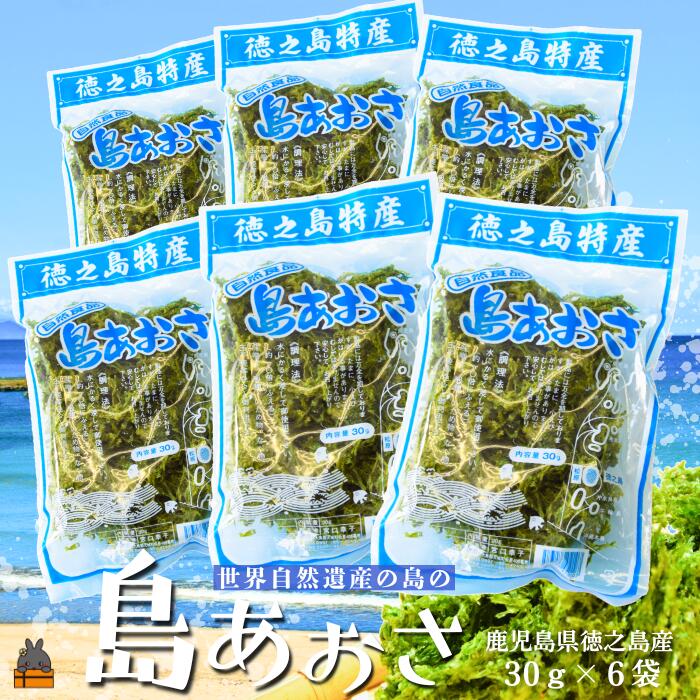 【ふるさと納税】《2026年とれたて！》～煌めきの島から贈り物～徳之島産「島あおさ」（6袋）( アオサ のり 海苔 海産物 お味噌汁 食材 海 新鮮 徳之島 奄美 鹿児島 美味しい )