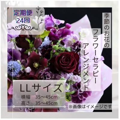 ふるさと納税 筑西市 【2週間毎定期便】癒しのフラワーセラピーアレンジメント/LLサイズ全24回
