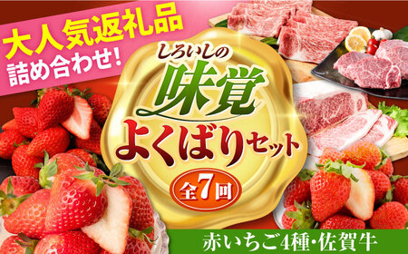 【R8年1月以降発送】【全7回定期便】赤いちご4種と佐賀牛のセット / いちご 牛肉 [IZZ028]