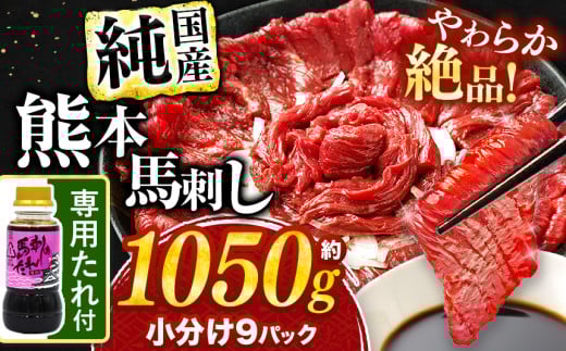 希少な 純 国産 赤身 馬刺し 約1050g タレ付き 馬肉 ブロック | 肉 にく お肉 おにく 馬 馬刺 熊本県 玉名市