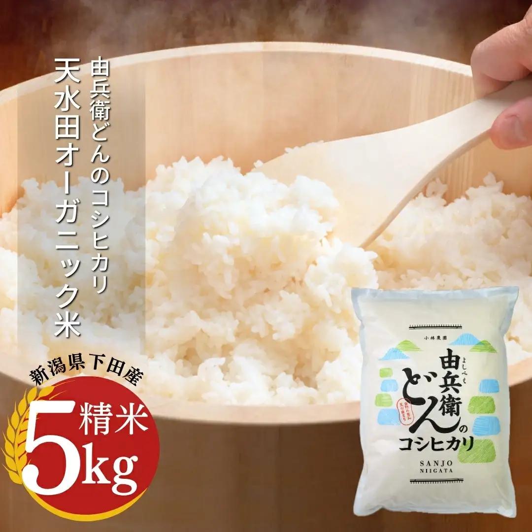 天水田で育ったコシヒカリ 5kg オーガニック米 新潟県 三条市 コシヒカリ