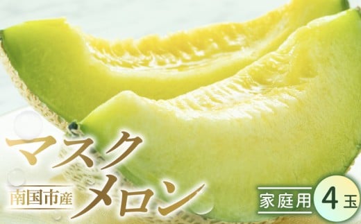 家庭用 メロン 4玉 | マスクメロン 4個 フルーツ 果物 厳選 高級 青肉メロン 人気 デザート ギフト プレゼント 贈り物 くだもの 旬 お取り寄せ 訳アリメロン 甘い 青肉 メロン 高糖度メロン 訳あり 産地直送メロン 訳ありメロン 万円 西島園芸団地 高知県 南国市