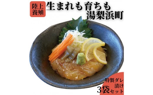 76J.湯梨浜ひらめの元気漬丼3袋セット