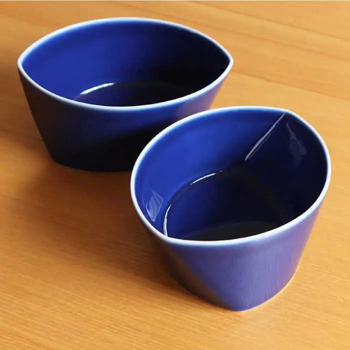 【白山陶器】【グッドデザイン賞受賞】リーヴズデザートカップ 小鉢 ブルー 2枚セット 食器 皿 【波佐見焼】[TA120] 波佐見焼