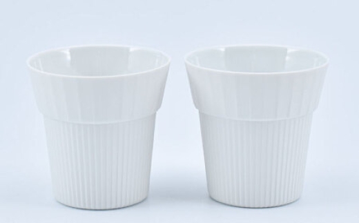 【有田焼】UTSUA Cup Medium Gloss white カップ2点  / 食器 / 佐賀県 / 株式会社まるぶん [41APCD069]