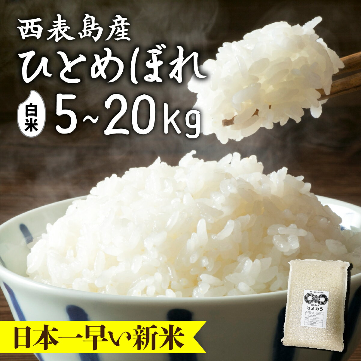 【ふるさと納税】＜選べる容量＞新米ひとめぼれ(白米) 5〜20kg【米・白米・新米・ひとめぼれ】