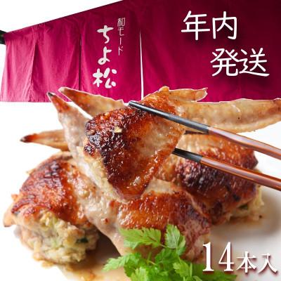 ふるさと納税 泉佐野市 年内発送 手羽先餃子14本 日本料理屋のお惣菜 さのうまみ鶏