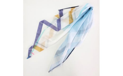 20-21【ＰＯＬＳ】極細コットン ボーダーストール（Mサイズ）SBM-053-MRK