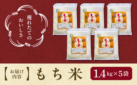 もち米 滋賀羽二重糯 計7kg 特別栽培米 もち米／TONORI[AECT003]