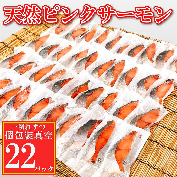 【ふるさと納税】[個包装]天然ピンクサーモン切り身 選べる 24P 〜 40P ます マス 鱒 真空 北海道 根室市