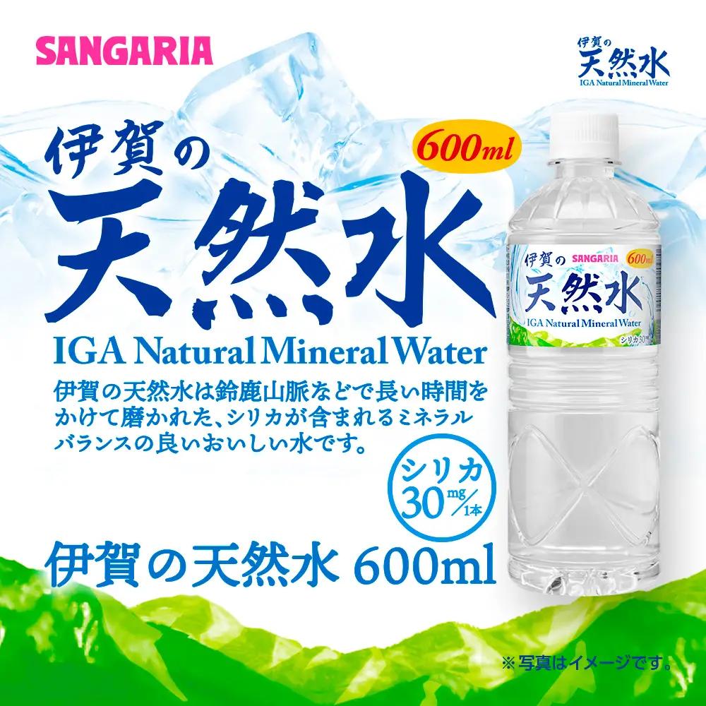 【3ヶ月定期便】天然水 サンガリア伊賀の天然水 １ケース（1ケース：600mL×24本）水【igge-tkb0018】
