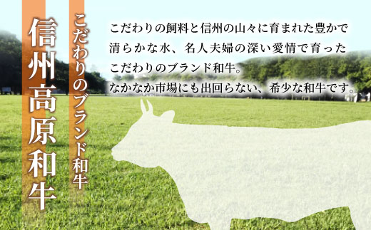 信州高原和牛　焼肉　国産黒毛和牛　800g