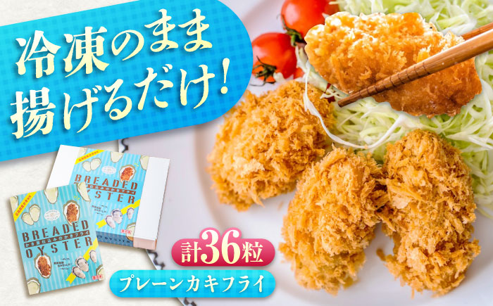 冷凍 カキフライ  (プレーン 12粒×3袋)  広島県産 冷凍カキフライ 広島牡蠣 牡蠣 かき カキ  料理 簡単 魚介類 海鮮 ギフト 広島県福山市/クニヒロ株式会社 [BACG008]