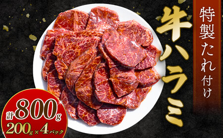 自家製 牛ハラミ たれ漬け 200g×4パック 計800g 訳あり 牛肉 焼肉