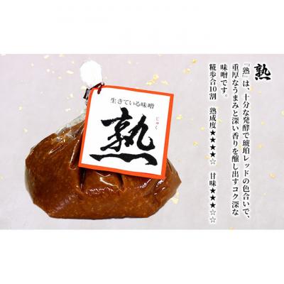 ふるさと納税 新潟市 生きている味噌「熟」「麗」「炒」各1kgセット[54071076] |  | 01
