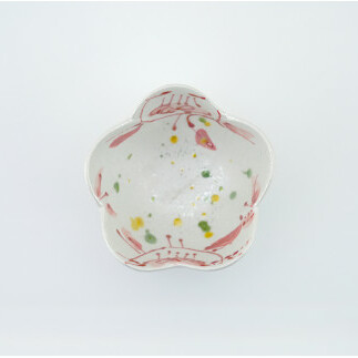 A35-260 有田焼 ラスター 花絵 花形 三ッ足 小鉢 3個セット 食器 うつわ キラキラ かわいい かどすみ商店_イメージ4