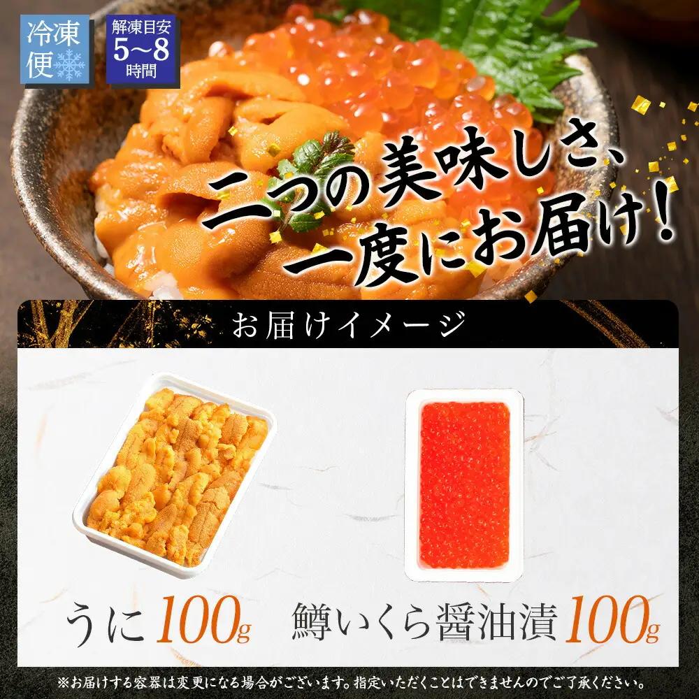 うに チリ産 冷凍 100g 鱒いくら醤油漬け 100g セット ウニ 雲丹 チリ産 ますいくら 鱒 マス イクラ いくら いくら醤油漬け 海鮮 海鮮丼 送料無料 北海道 弟子屈町 3618